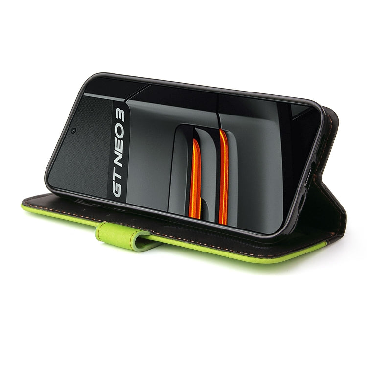 For OPPO Realme GT Neo3 Stitching-Color Horizontal Flip Leather Phone Case