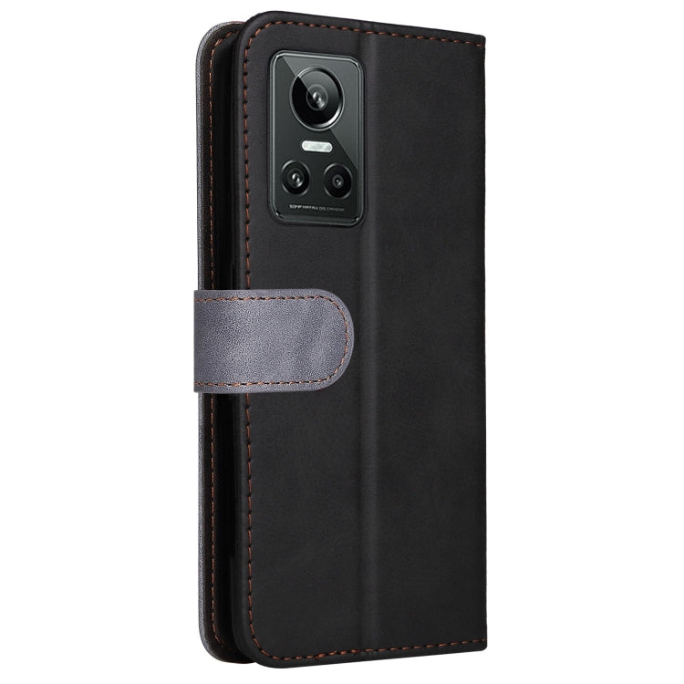 For OPPO Realme GT Neo3 Stitching-Color Horizontal Flip Leather Phone Case