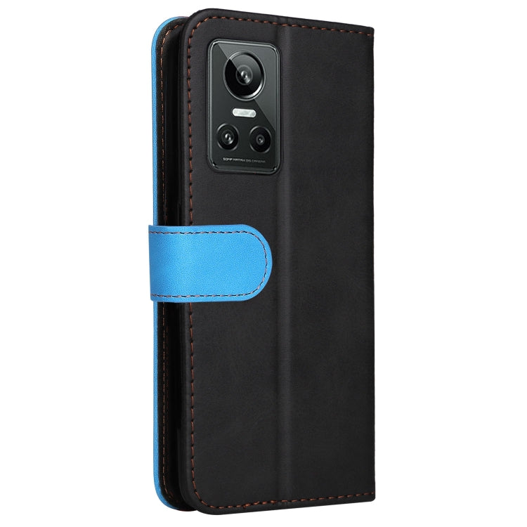 For OPPO Realme GT Neo3 Stitching-Color Horizontal Flip Leather Phone Case