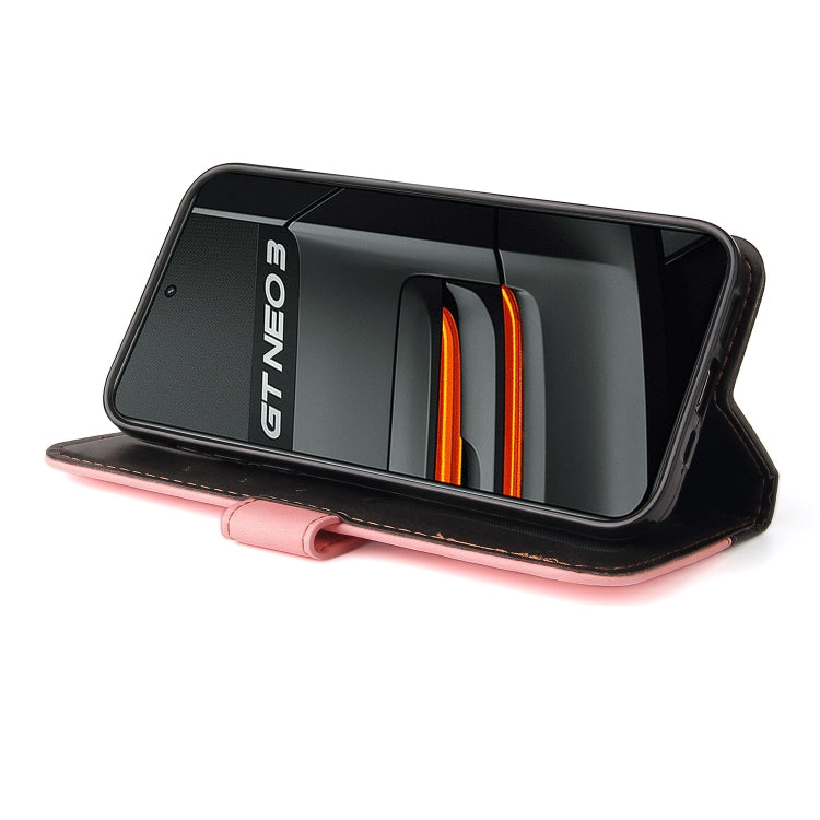 For OPPO Realme GT Neo3 Stitching-Color Horizontal Flip Leather Phone Case