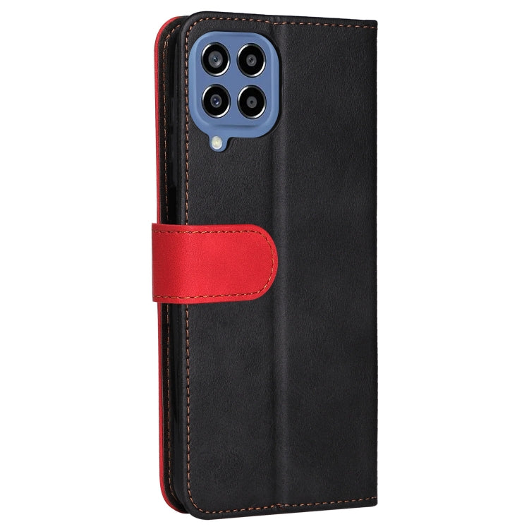 For Samsung Galaxy M33 5G Global Stitching-Color Horizontal Flip Leather Phone Case