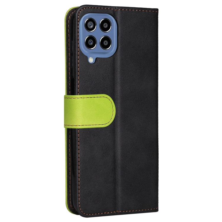 For Samsung Galaxy M33 5G Global Stitching-Color Horizontal Flip Leather Phone Case