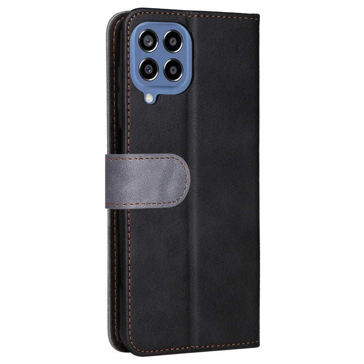 For Samsung Galaxy M33 5G Global Stitching-Color Horizontal Flip Leather Phone Case