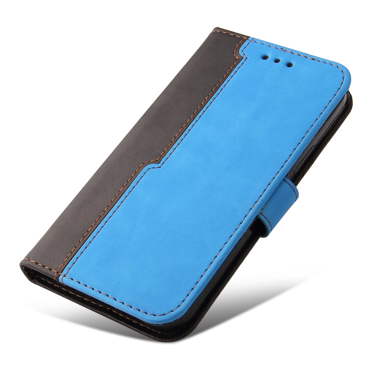 For Samsung Galaxy M33 5G Global Stitching-Color Horizontal Flip Leather Phone Case