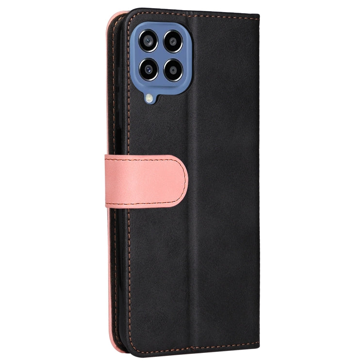 For Samsung Galaxy M33 5G Global Stitching-Color Horizontal Flip Leather Phone Case