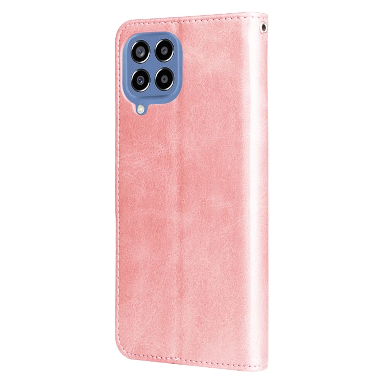 For Samsung Galaxy M33 5G Global Calf Texture Zipper Leather Phone Case