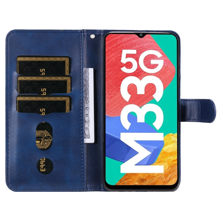 For Samsung Galaxy M33 5G Global Calf Texture Zipper Leather Phone Case
