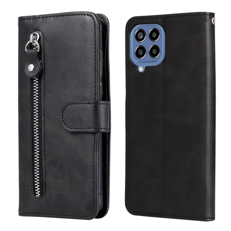 For Samsung Galaxy M33 5G Global Calf Texture Zipper Leather Phone Case
