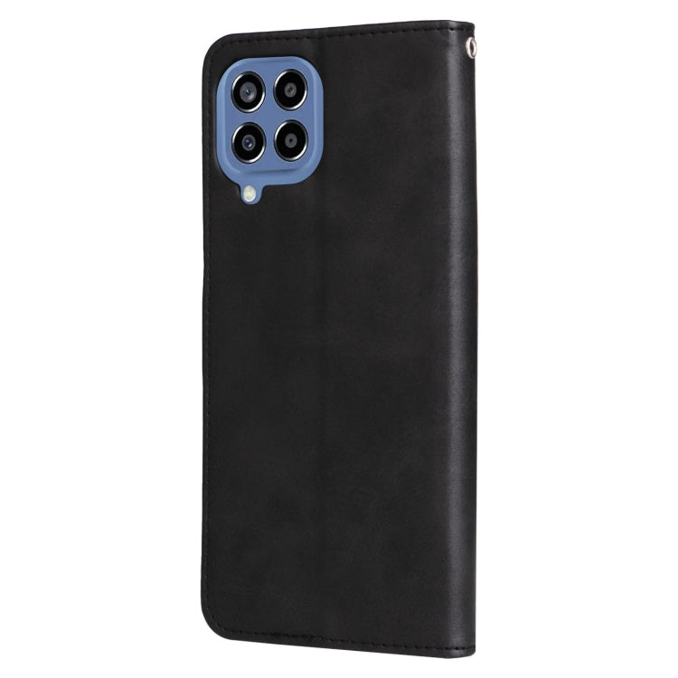 For Samsung Galaxy M33 5G Global Calf Texture Zipper Leather Phone Case