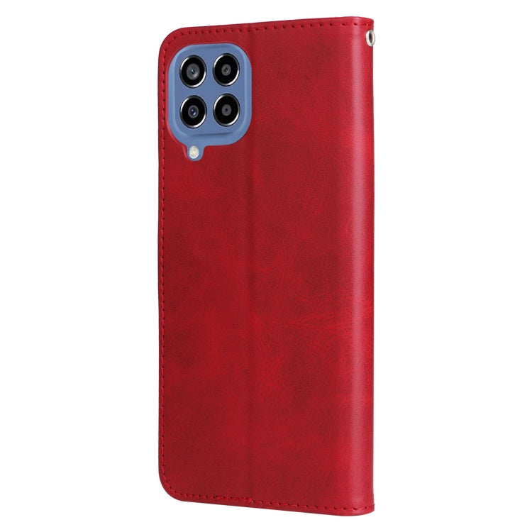 For Samsung Galaxy M33 5G Global Calf Texture Zipper Leather Phone Case