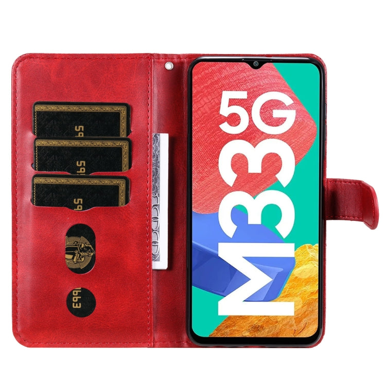 For Samsung Galaxy M33 5G Global Calf Texture Zipper Leather Phone Case