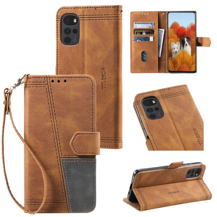 For Motorola Moto G22 Splicing Leather Phone Case