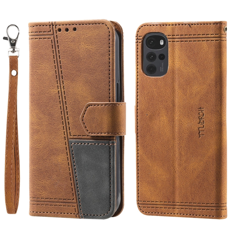 For Motorola Moto G22 Splicing Leather Phone Case