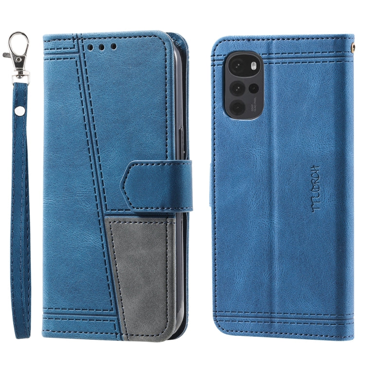 For Motorola Moto G22 Splicing Leather Phone Case