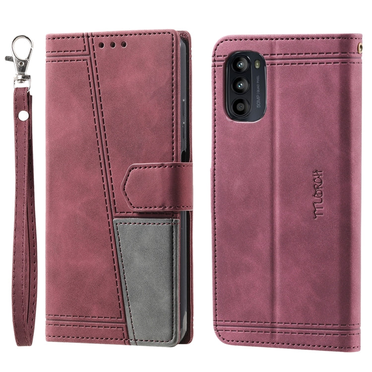 For Motorola Moto G52 Splicing Leather Phone Case