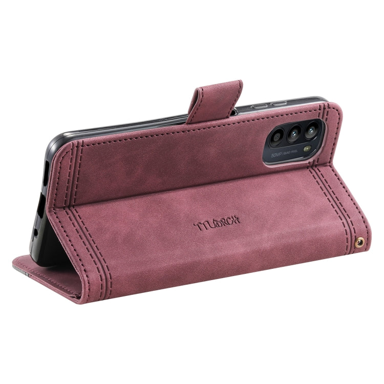 For Motorola Moto G52 Splicing Leather Phone Case