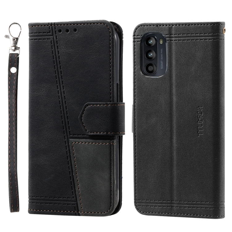 For Motorola Moto G52 Splicing Leather Phone Case