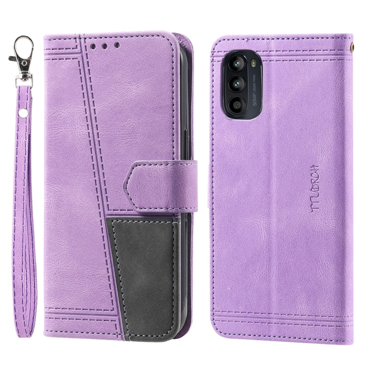 For Motorola Moto G52 Splicing Leather Phone Case