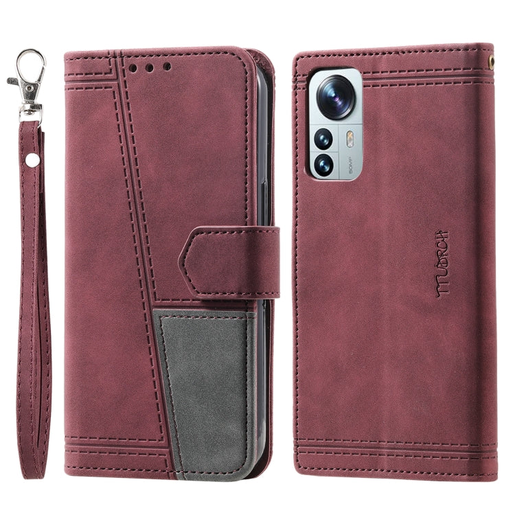 For Xiaomi 12 Pro / 12S Pro Splicing Leather Phone Case