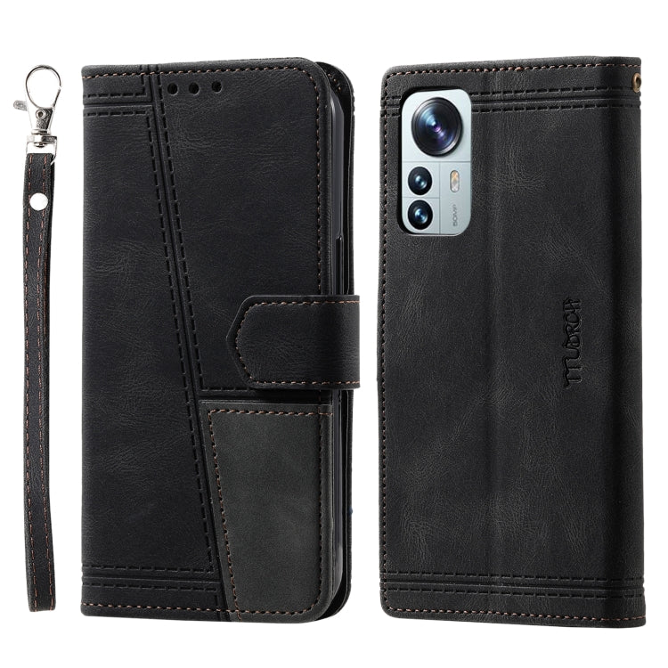 For Xiaomi 12 Pro / 12S Pro Splicing Leather Phone Case