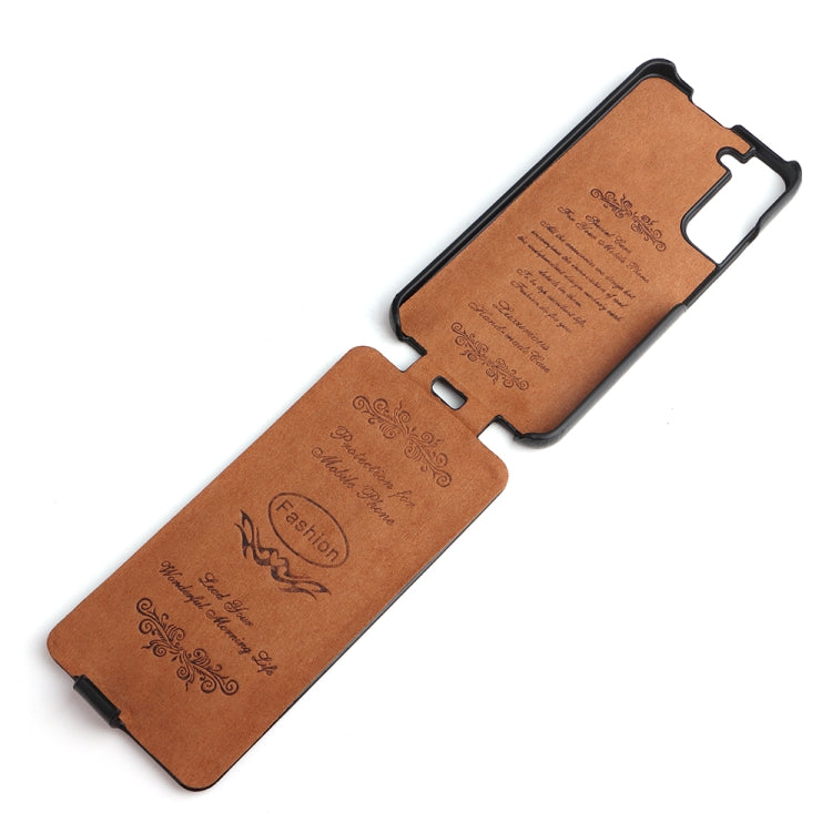 For Samsung Galaxy S22+ 5G Fierre Shann 64 Texture Vertical Flip PU Leather Phone Case