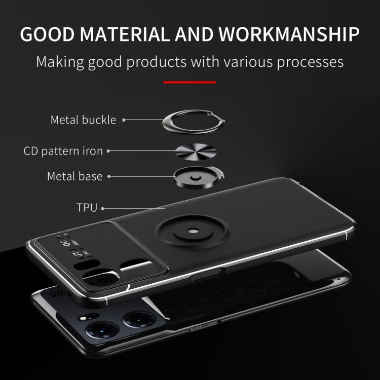 For OPPO K10 Metal Ring Holder TPU Phone Case
