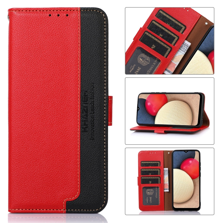 For Motorola Moto E32 4G KHAZNEH Litchi Texture Leather RFID Phone Case