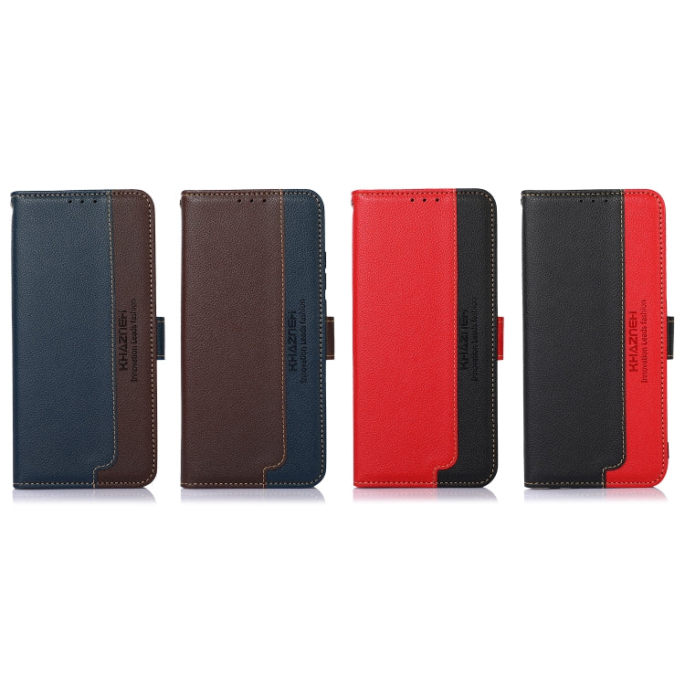 For Motorola Moto E32 4G KHAZNEH Litchi Texture Leather RFID Phone Case