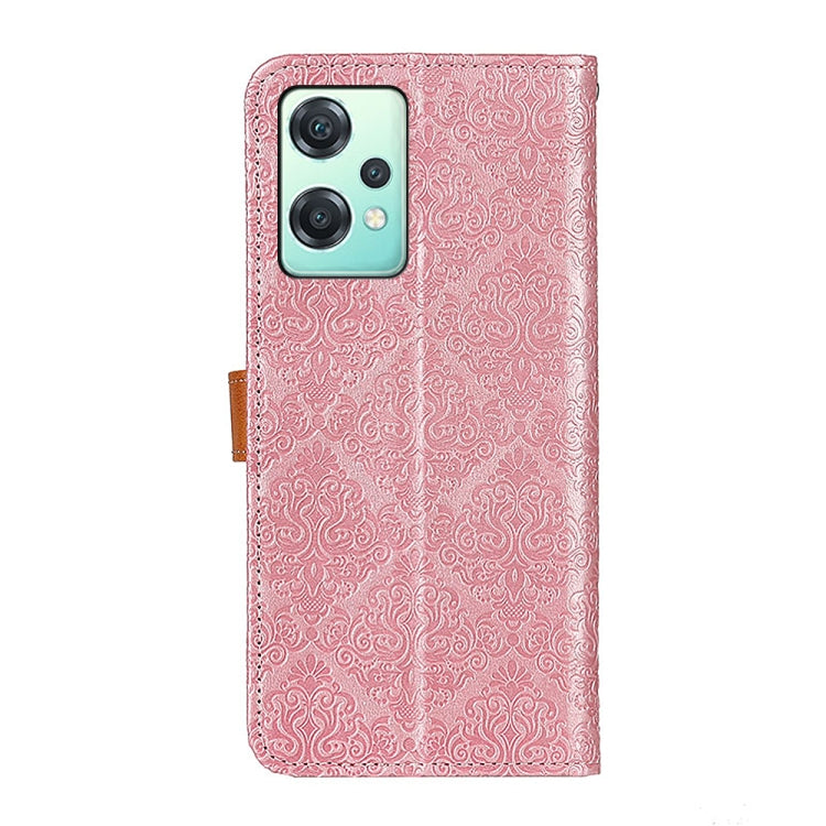 For OnePlus CE 2 Lite 5G European Floral Embossed Flip Leather Phone Case