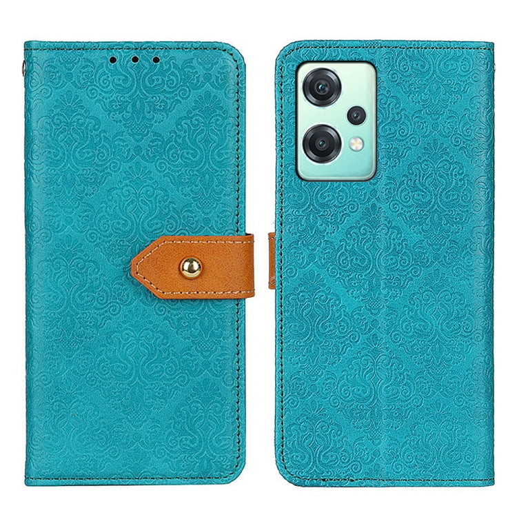 For OnePlus CE 2 Lite 5G European Floral Embossed Flip Leather Phone Case