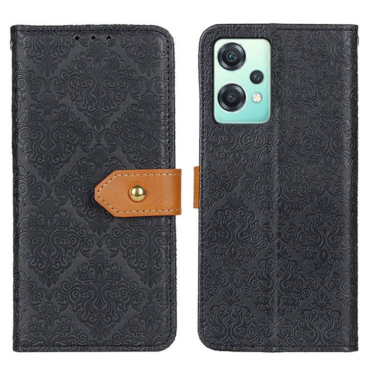 For OnePlus CE 2 Lite 5G European Floral Embossed Flip Leather Phone Case