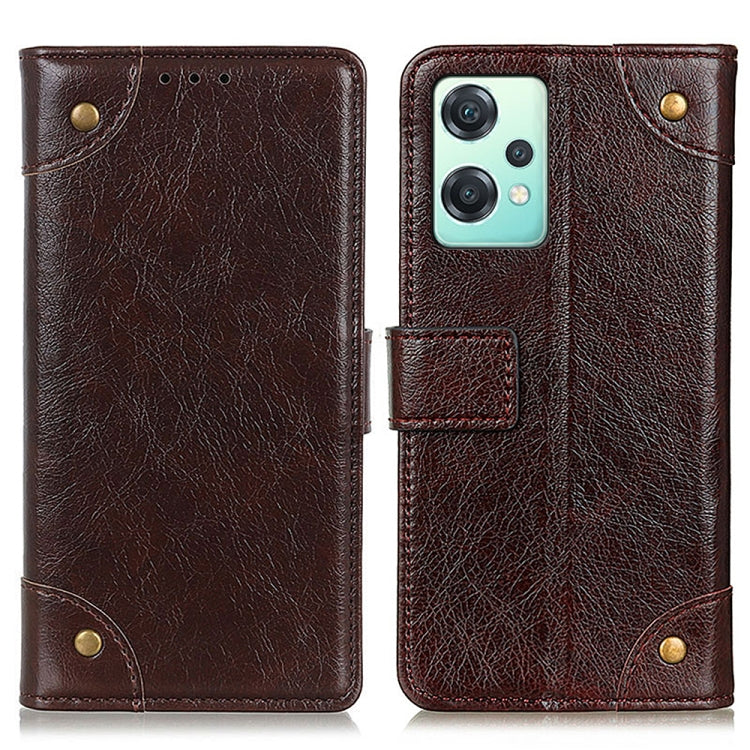 For OnePlus CE 2 Lite 5G Copper Buckle Nappa Texture Leather Phone Case