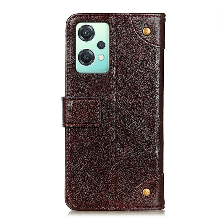 For OnePlus CE 2 Lite 5G Copper Buckle Nappa Texture Leather Phone Case