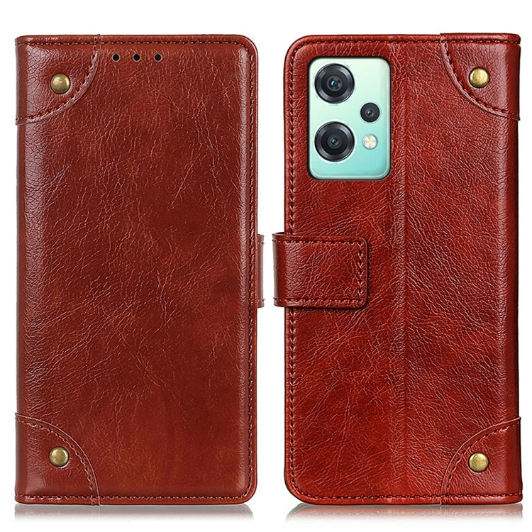 For OnePlus CE 2 Lite 5G Copper Buckle Nappa Texture Leather Phone Case