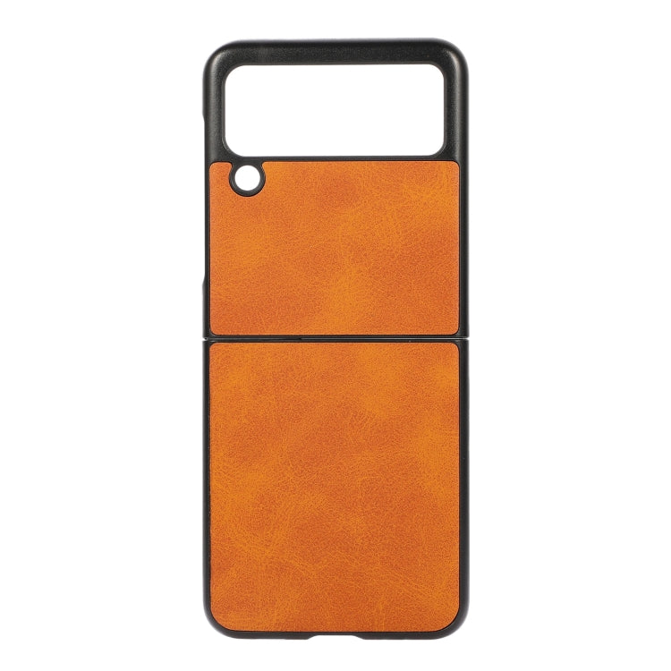 For Samsung Galaxy Z Flip3 5G Two-color Calf Texture PU Phone Case