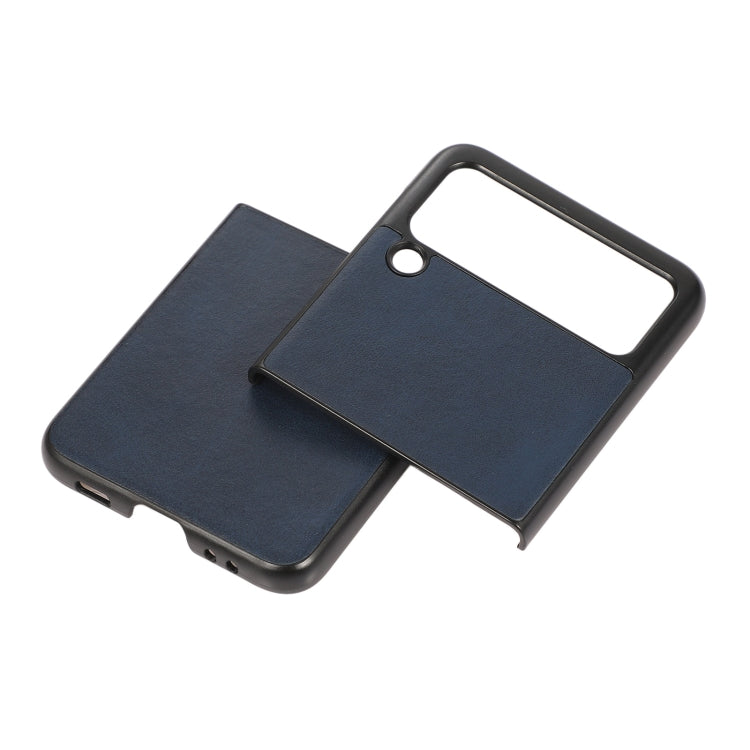 For Samsung Galaxy Z Flip3 5G Two-color Calf Texture PU Phone Case
