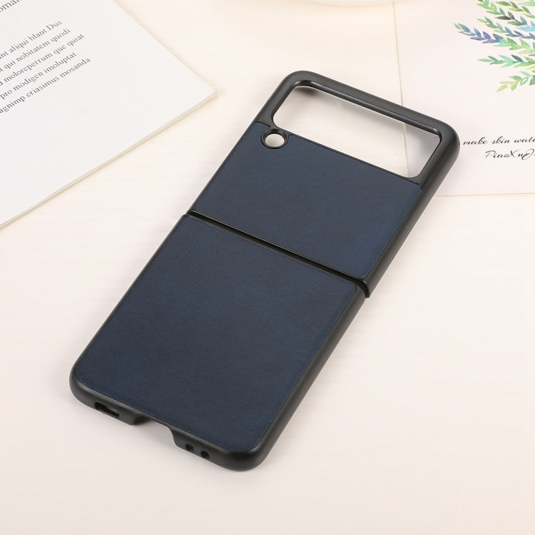 For Samsung Galaxy Z Flip3 5G Two-color Calf Texture PU Phone Case
