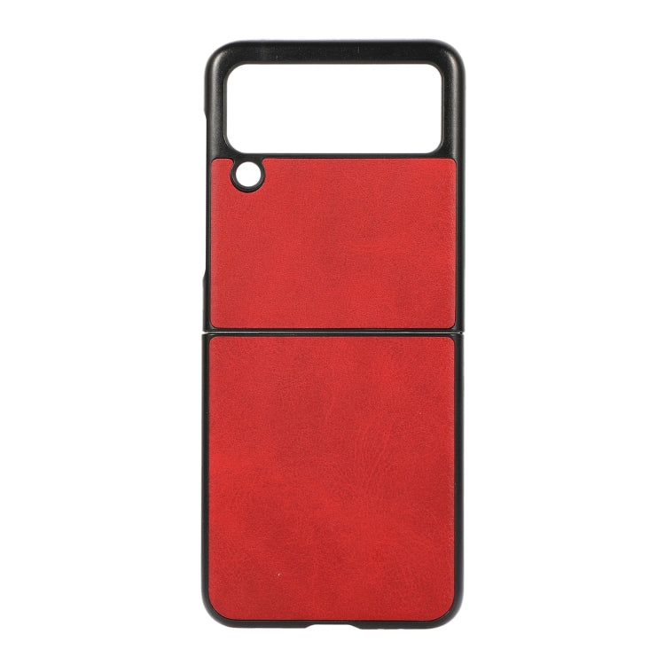 For Samsung Galaxy Z Flip3 5G Two-color Calf Texture PU Phone Case