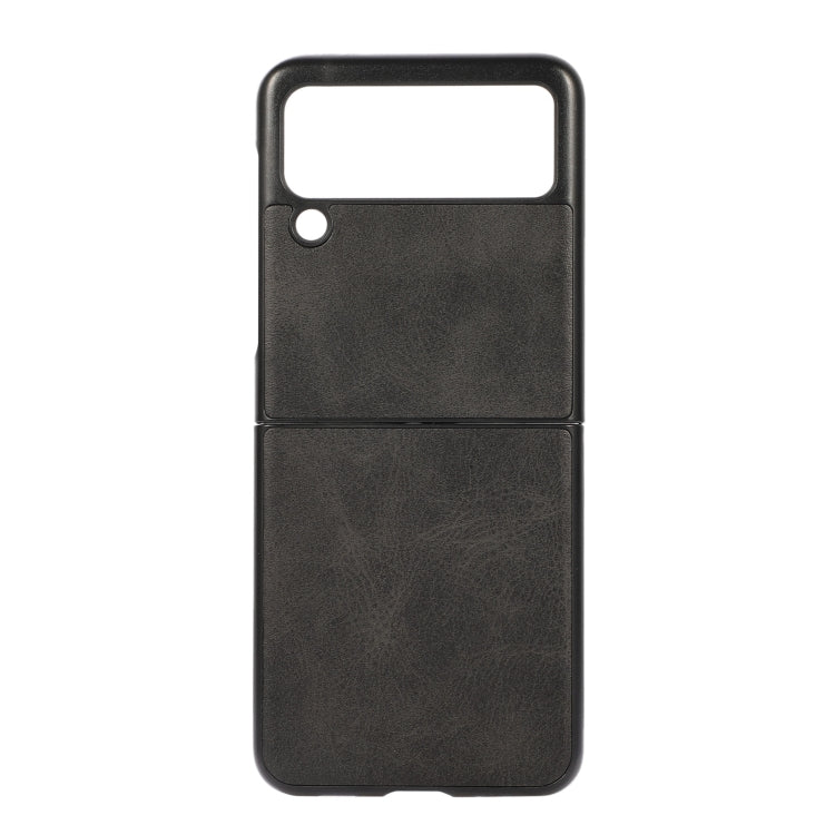 For Samsung Galaxy Z Flip3 5G Two-color Calf Texture PU Phone Case