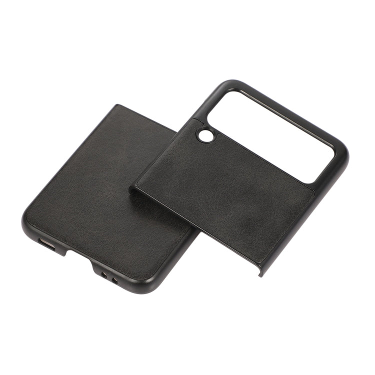 For Samsung Galaxy Z Flip3 5G Two-color Calf Texture PU Phone Case