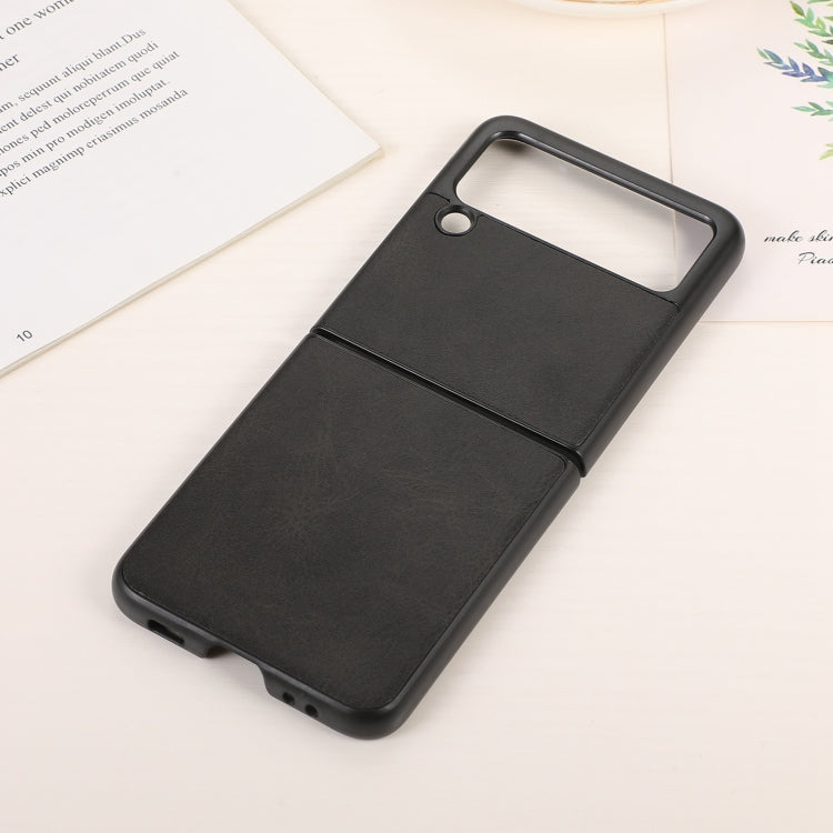 For Samsung Galaxy Z Flip3 5G Two-color Calf Texture PU Phone Case