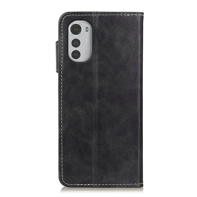 For Motorola Moto E32 4G S-Type Stitching Calf Texture Leather Phone Case