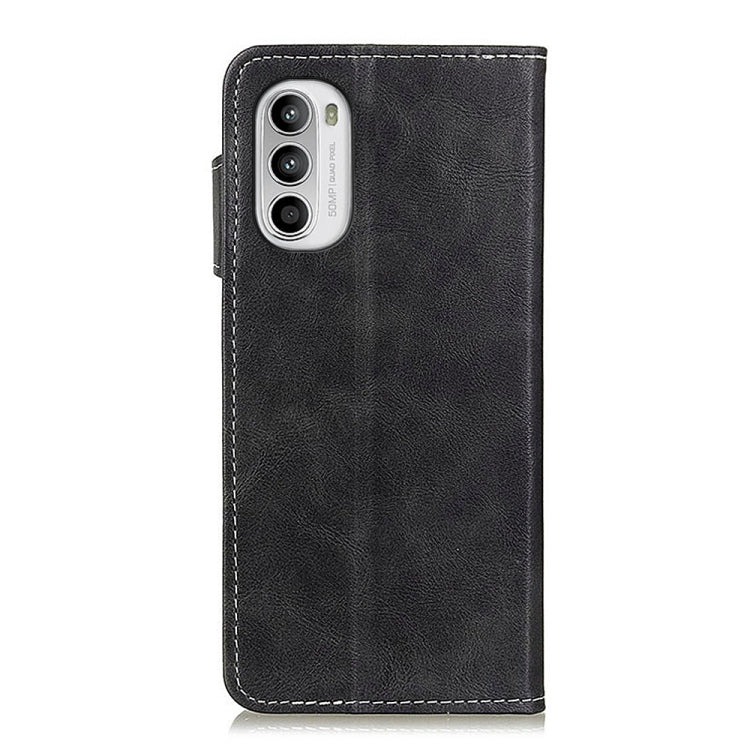 For Motorola Moto G52 4G S-Type Stitching Calf Texture Leather Phone Case