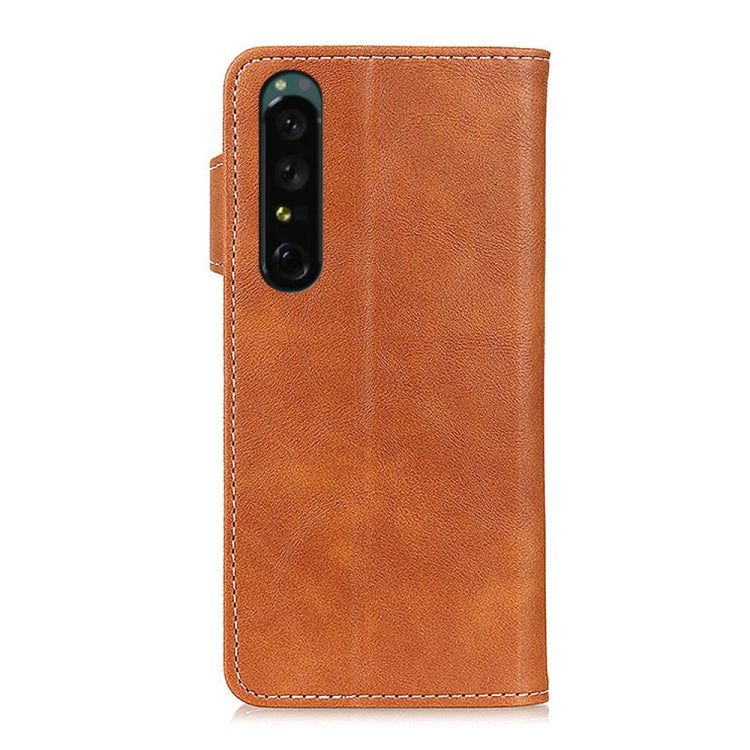 For Sony Xperia 1 IV S-Type Stitching Calf Texture Leather Phone Case