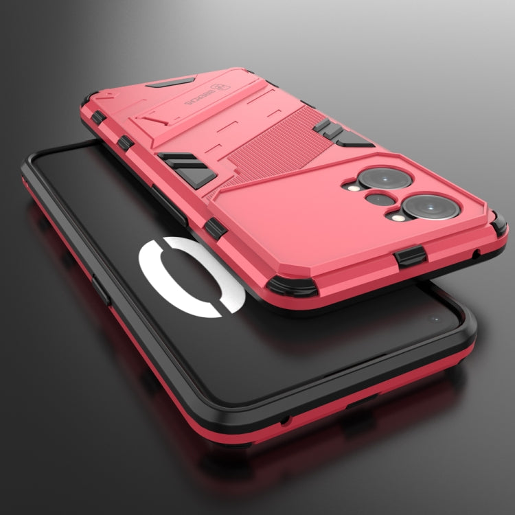 For OPPO K10 Pro 5G China Punk Armor 2 in 1 PC + TPU Shockproof Phone Case with Invisible Holder