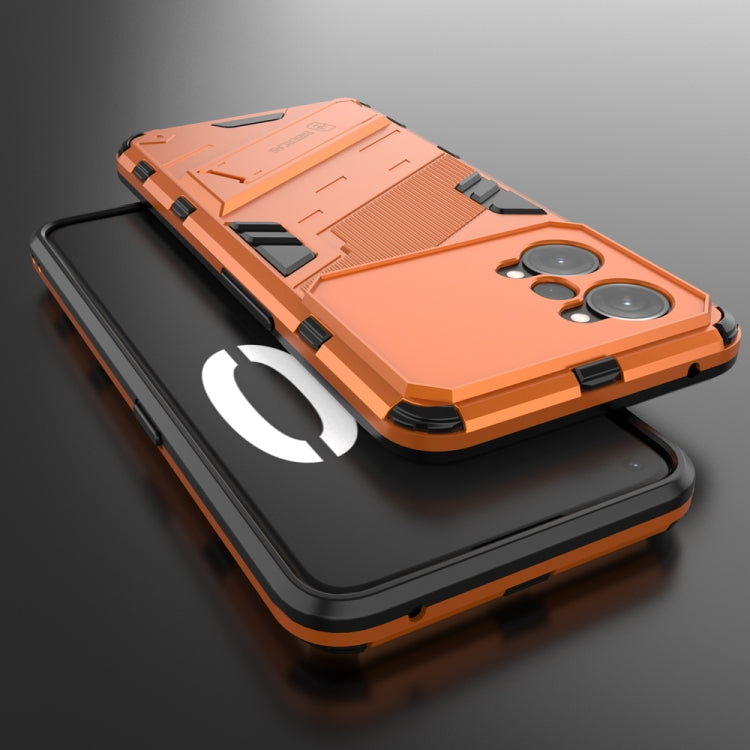 For OPPO K10 Pro 5G China Punk Armor 2 in 1 PC + TPU Shockproof Phone Case with Invisible Holder