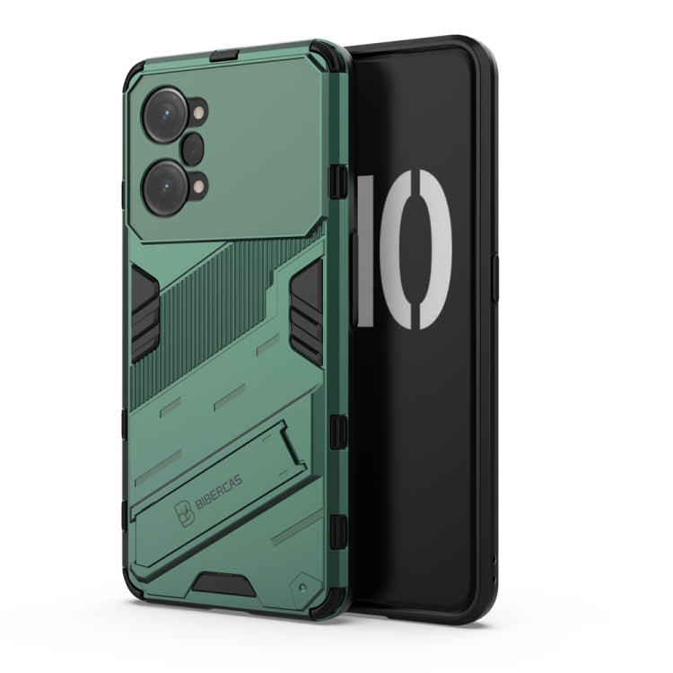 For OPPO K10 Pro 5G China Punk Armor 2 in 1 PC + TPU Shockproof Phone Case with Invisible Holder