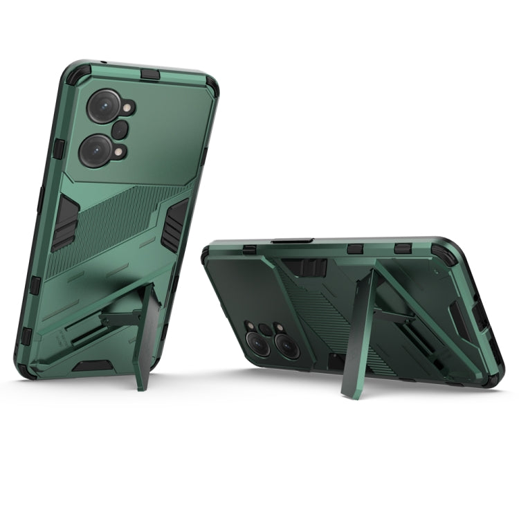 For OPPO K10 Pro 5G China Punk Armor 2 in 1 PC + TPU Shockproof Phone Case with Invisible Holder