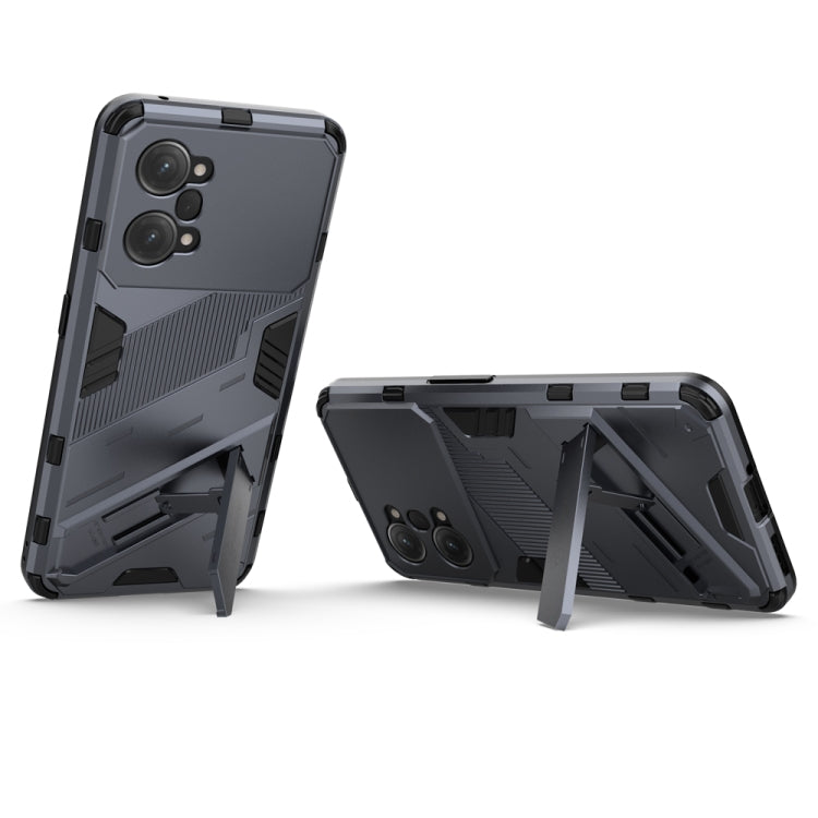 For OPPO K10 Pro 5G China Punk Armor 2 in 1 PC + TPU Shockproof Phone Case with Invisible Holder