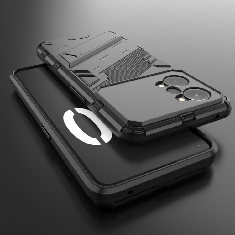 For OPPO K10 Pro 5G China Punk Armor 2 in 1 PC + TPU Shockproof Phone Case with Invisible Holder